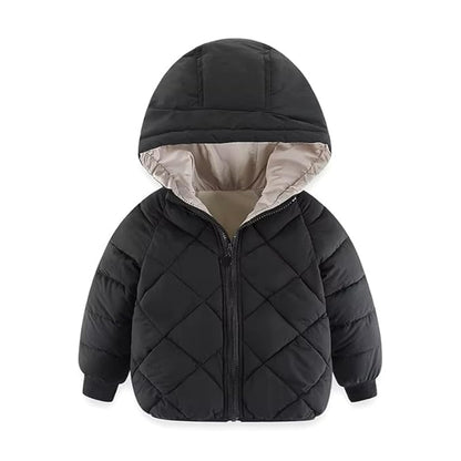 ids Winter Wear Puffer Jacket | Baby Boys & Girls Full-Sleeves Polyester Jacket | Solid Color Winter Outwear for Toddlers