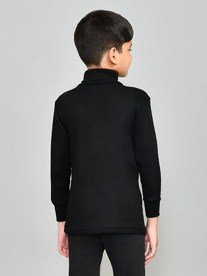 Wool Boys High-Neck Full Sleeves Thermal Top | High Neck Thermal Top for Boys | Pack of 2