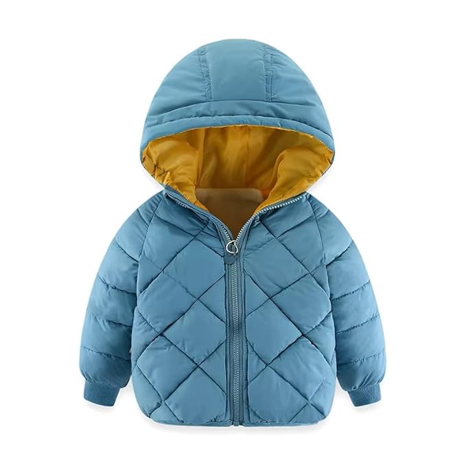 ids Winter Wear Puffer Jacket | Baby Boys & Girls Full-Sleeves Polyester Jacket | Solid Color Winter Outwear for Toddlers