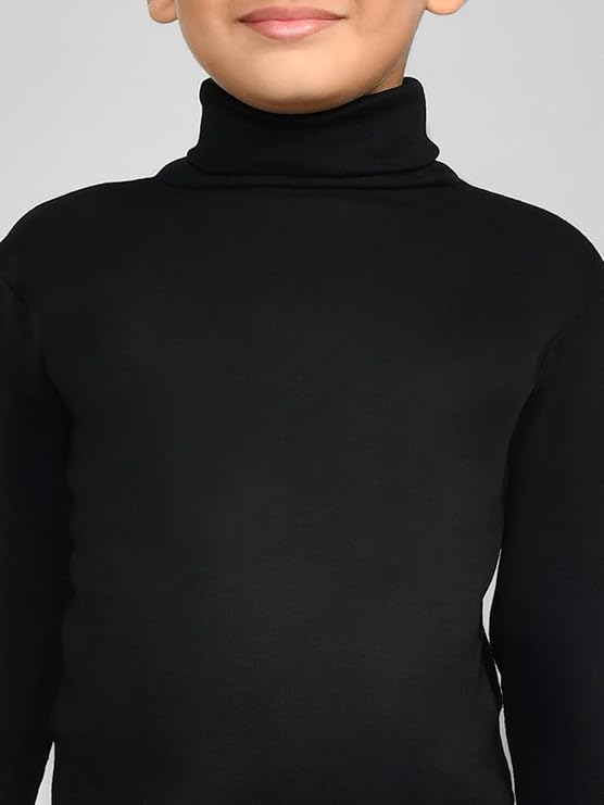 Wool Boys High-Neck Full Sleeves Thermal Top | High Neck Thermal Top for Boys | Pack of 2