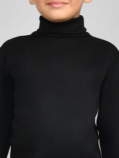 Wool Boys High-Neck Full Sleeves Thermal Top | High Neck Thermal Top for Boys | Pack of 2