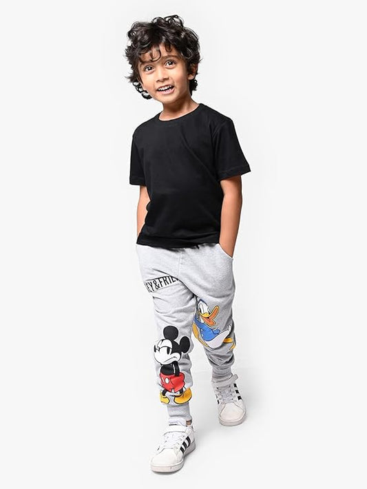 Kids Cotton Disney Mickey & Friends Joggers for Boys & Girls, Cotton Track Pant Trousers for Kids Casual Wear