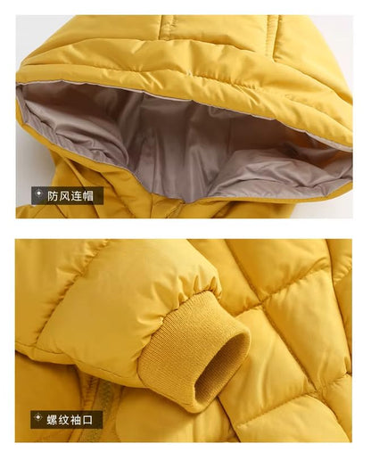 ids Winter Wear Puffer Jacket | Baby Boys & Girls Full-Sleeves Polyester Jacket | Solid Color Winter Outwear for Toddlers