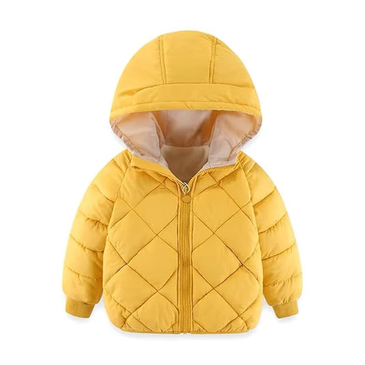 ids Winter Wear Puffer Jacket | Baby Boys & Girls Full-Sleeves Polyester Jacket | Solid Color Winter Outwear for Toddlers