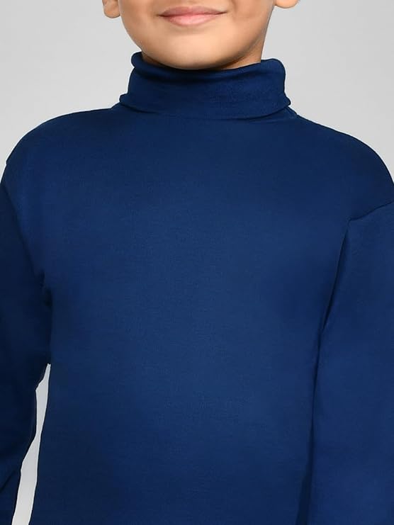 Wool Boys High-Neck Full Sleeves Thermal Top | High Neck Thermal Top for Boys | Pack of 2