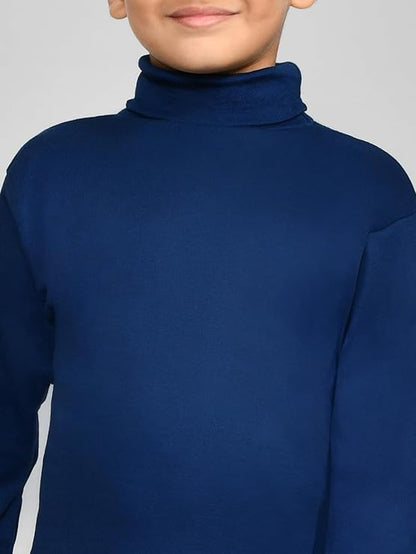 Wool Boys High-Neck Full Sleeves Thermal Top | High Neck Thermal Top for Boys | Pack of 2