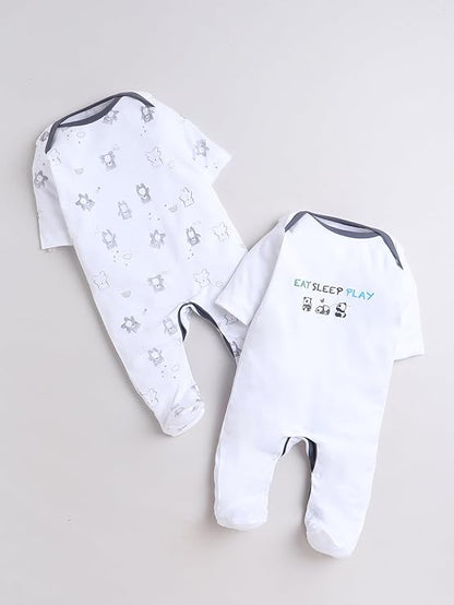 100% Cotton Rompers Sleepsuits Jumpsuit Night Suits for Infants Newborn Baby Boys & Girls