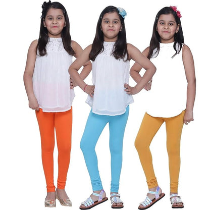 Premium Girls Leggings Value Combo Pack of 3 - Versatile Colors and Sizes for All Ages